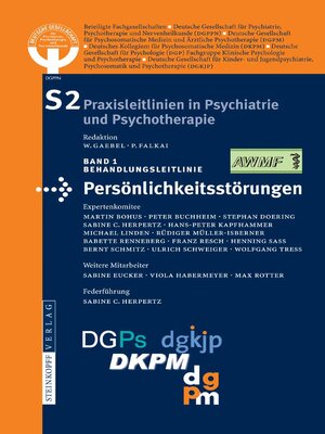 cover image of S2-Leitlinien für Persönlichkeitsstörungen